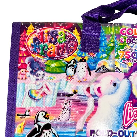Lisa Frank Coloring & Activity Set w Fold Out Storage Case Puzzles 750 Stickers - Picture 3 of 10